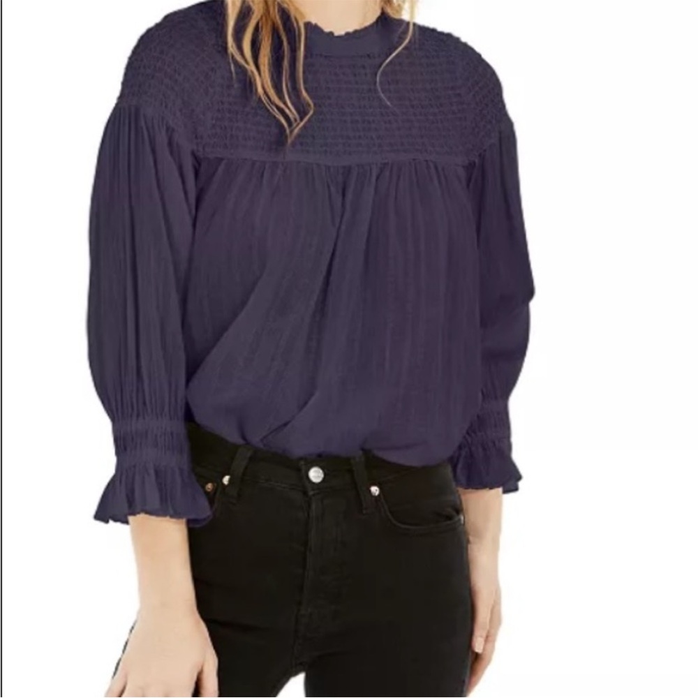 Free People Obi Mila Smocked Tunic Top